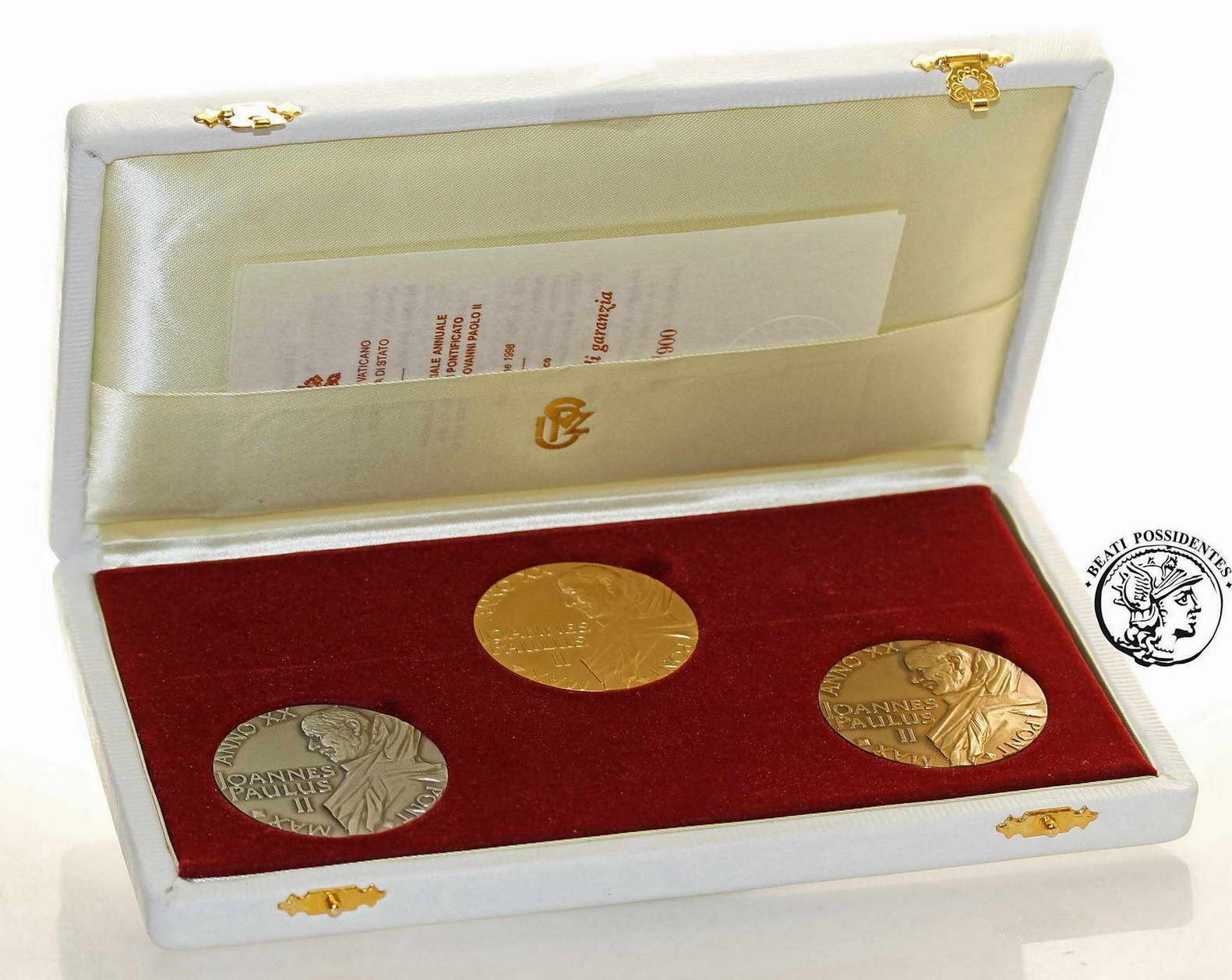 Watykan Papież Jan Paweł II zestaw medali papieskich 1998 Anno XX